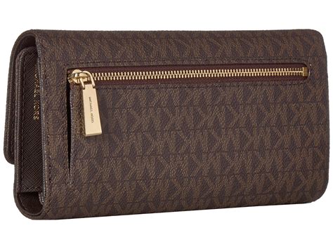 women michael kors brown wallet|mk wallet brown.